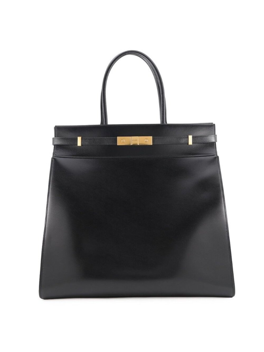 Saint Laurent Paris Tote Bag Manhattan S Leather Black